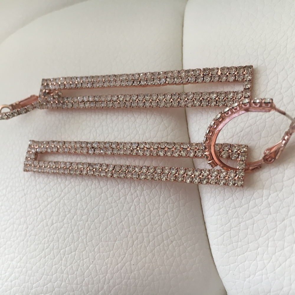 Rose Gold diamond earrings